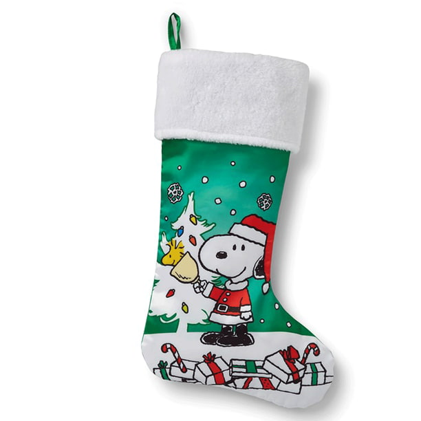 Charlie Brown The Peanuts Gang Snoopy Merry Christmas Large 18" Felt Stocking 
